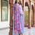 Floral Printed Mirror Embroidered Alia-Cut Gather Detail A-Line Kurta With Dupatta