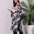 Floral Printed V-Neck Panelled Pure Cotton A-Line Kurta With Trouser