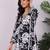 Floral Printed V-Neck Panelled Pure Cotton A-Line Kurta With Trouser