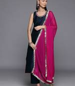 Women Self Design Kurta with Trousers & Dupatta.