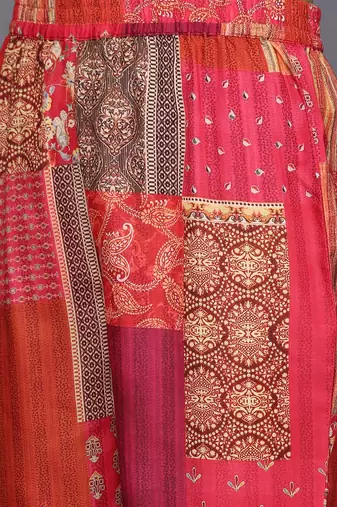 Women Printed Shirt Collar Straight Kurta With Trousers
