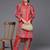 Women Printed Shirt Collar Straight Kurta With Trousers