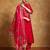 Floral Embroidered Mandarin Collar A-Line Kurta With Trousers & Dupatta