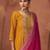 Floral Embroidered Zari Work Round Neck Straight Kurta With Trousers & Dupatta