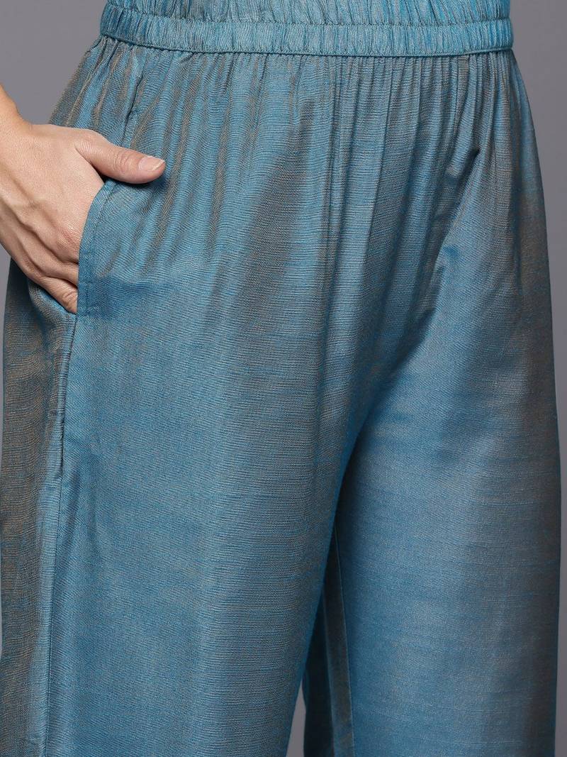 Women Ethnic Motifs Embroidered Regular Mirror Work Kurta with Trousers & With Dupatta