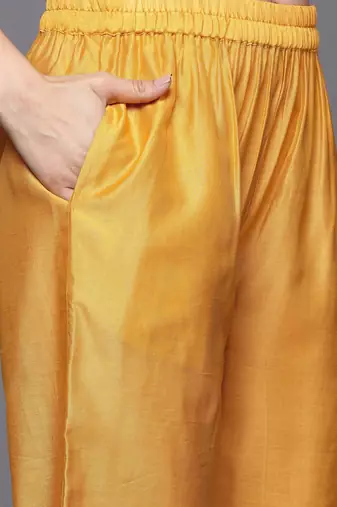 Chevron Print Zari Embroidered Kurta with Trousers & With Dupatta