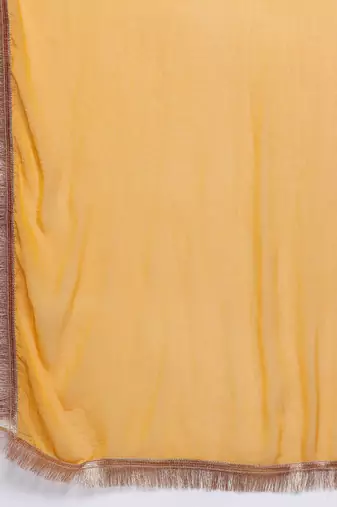 Chevron Print Zari Embroidered Kurta with Trousers & With Dupatta