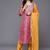 Chevron Print Zari Embroidered Kurta with Trousers & With Dupatta