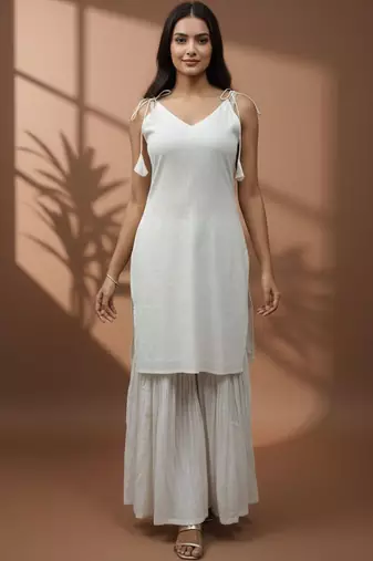 Women Regular Kurta with Sharara