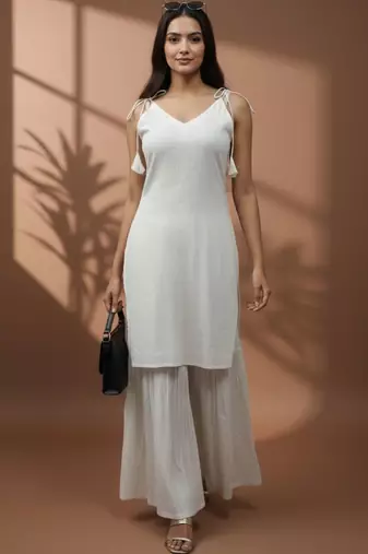 Women Regular Kurta with Sharara