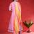 Angrakha V-Neck Gotta Patti Pure Cotton Kurta With Trousers & Dupatta