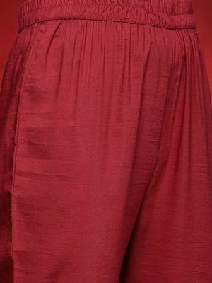 Women Ethnic Motifs Embroidered Regular Kurta with Trousers & Dupatta 3