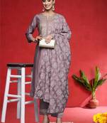 Women Ethnic Motifs Embroidered Regular Gotta Patti Kurta with Trousers & Dupatta