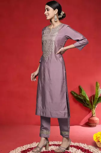 Women Ethnic Motifs Embroidered Regular Gotta Patti Kurta with Trousers & Dupatta