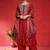 Floral Embroidered Round Neck Zari Straight Kurta With Trousers And Dupatta