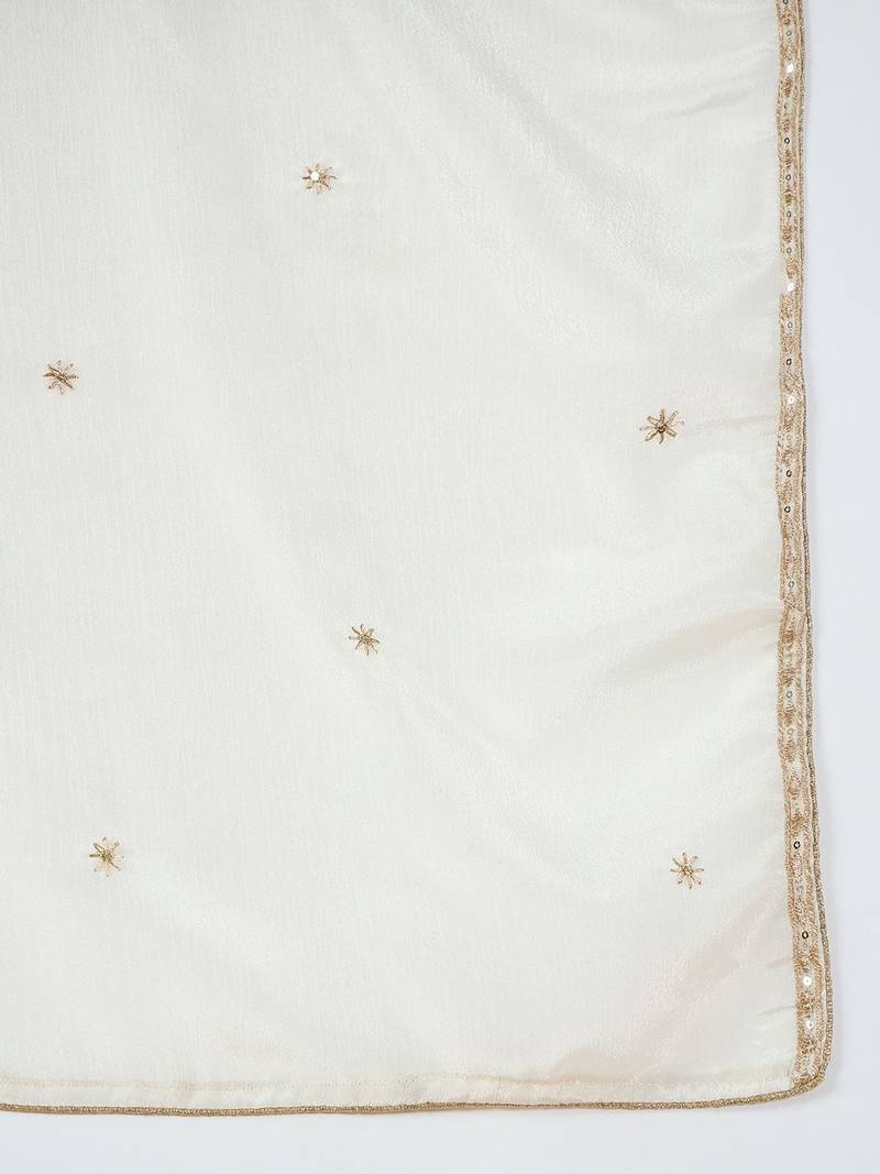 Women Ethnic Motifs Embroidered Regular Kurta & Sharara With Dupatta