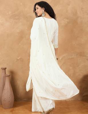 Women Ethnic Motifs Embroidered Regular Kurta & Sharara With Dupatta 6