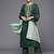 Floral Yoke Design Sequinned Kurta With Trousers & Dupatta