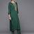 Floral Yoke Design Sequinned Kurta With Trousers & Dupatta