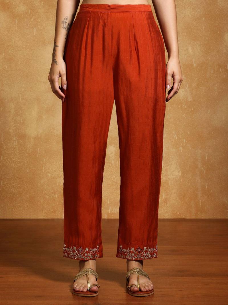 Women Floral Embroidered Regular Kurta with Trousers & With Dupatta