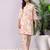 Off White Floral Printed Panelled Pure Cotton Straight Kurta With Trouser
