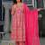 Women Floral Printed Pleated Pure Cotton Kurta with Trousers & With Dupatta