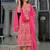 Women Floral Printed Pleated Pure Cotton Kurta with Trousers & With Dupatta