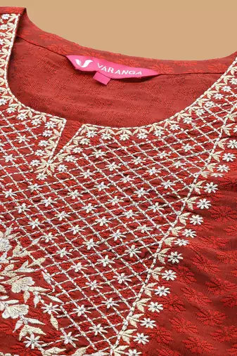 Women Ethnic Motifs Embroidered Regular Gotta Patti Kurta with Trousers & With Dupatta