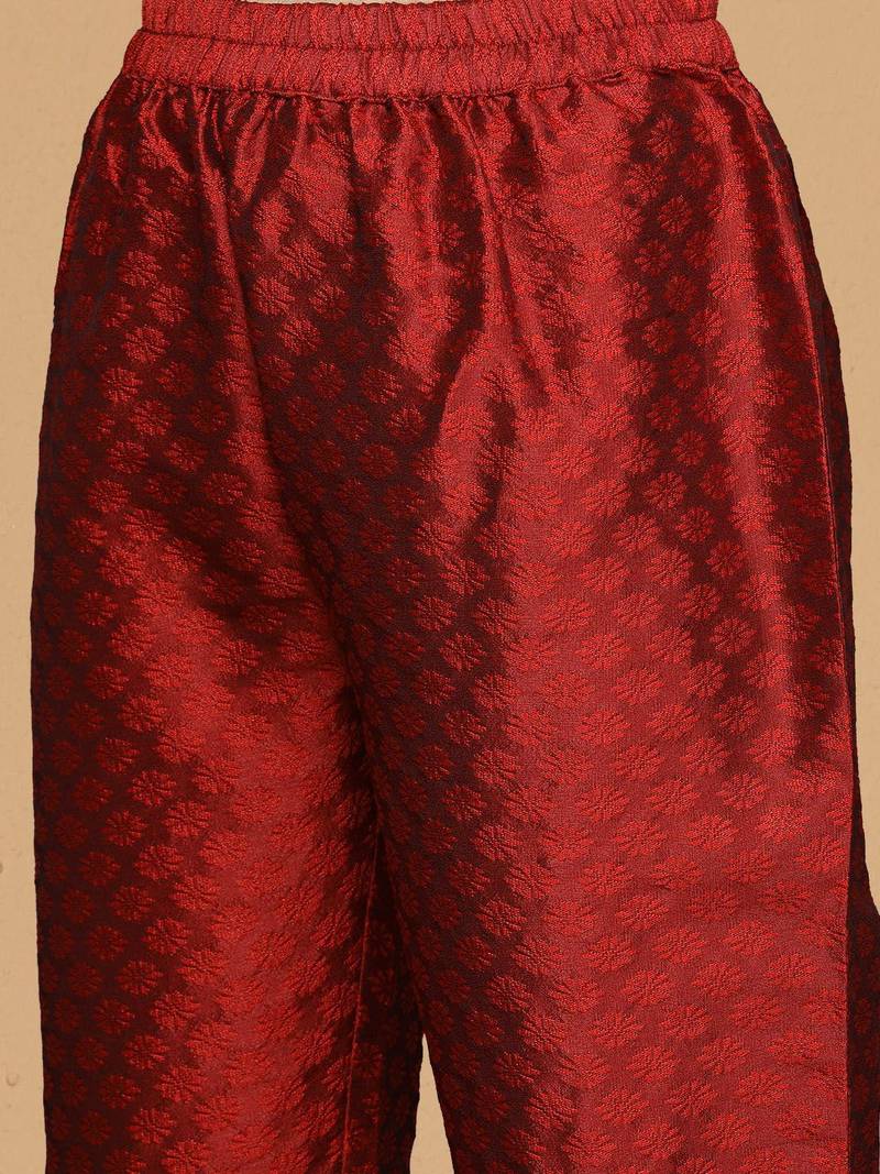 Women Ethnic Motifs Embroidered Regular Gotta Patti Kurta with Trousers & With Dupatta
