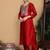 Women Ethnic Motifs Embroidered Regular Gotta Patti Kurta with Trousers & With Dupatta