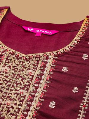 Women Ethnic Motifs Embroidered Regular Kurta with Trousers & With Dupatta 2