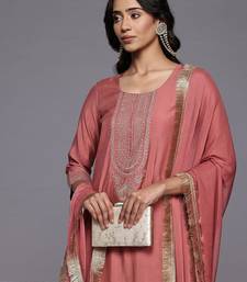 Ethnic Motifs Embroidered Regular Kurta with Trousers & With Dupatta