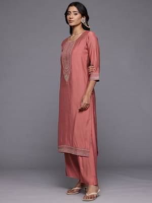 Ethnic Motifs Embroidered Regular Kurta with Trousers & With Dupatta 6