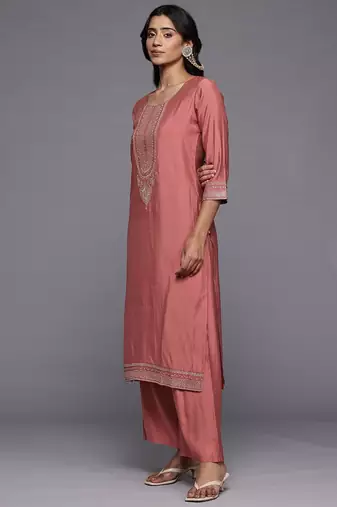 Ethnic Motifs Embroidered Regular Kurta with Trousers & With Dupatta