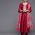 Floral Yoke Design Thread Work Straight Kurta & Trousers With Dupatta