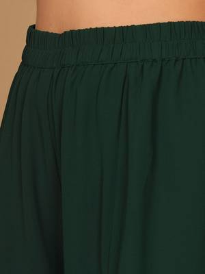 Bandhani Printed Beads and Stones Pure Silk Straight Kurta With Palazzo & Dupatta 3