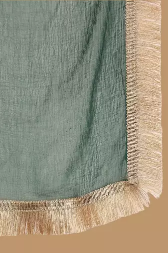 Bandhani Printed Beads and Stones Pure Silk Straight Kurta With Palazzo & Dupatta