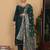 Green Embroidered Beads & Stones Pure Silk Straight Kurta with Trousers & Dupatta