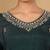 Green Embroidered Beads & Stones Pure Silk Straight Kurta with Trousers & Dupatta