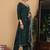 Green Embroidered Beads & Stones Pure Silk Straight Kurta with Trousers & Dupatta