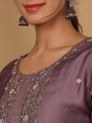 Ethnic Motifs Woven Design Pure Silk Kurta with Trousers & Dupatta 2