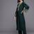 Floral Embroidered Sequinned Flared Sleeves Straight Kurta With Trousers & Dupatta