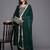Floral Embroidered Sequinned Flared Sleeves Straight Kurta With Trousers & Dupatta
