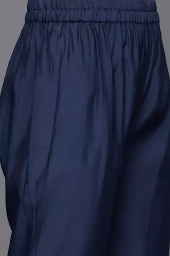 Floral Embroidered V-Neck Straight Kurta with Trousers & Dupatta
