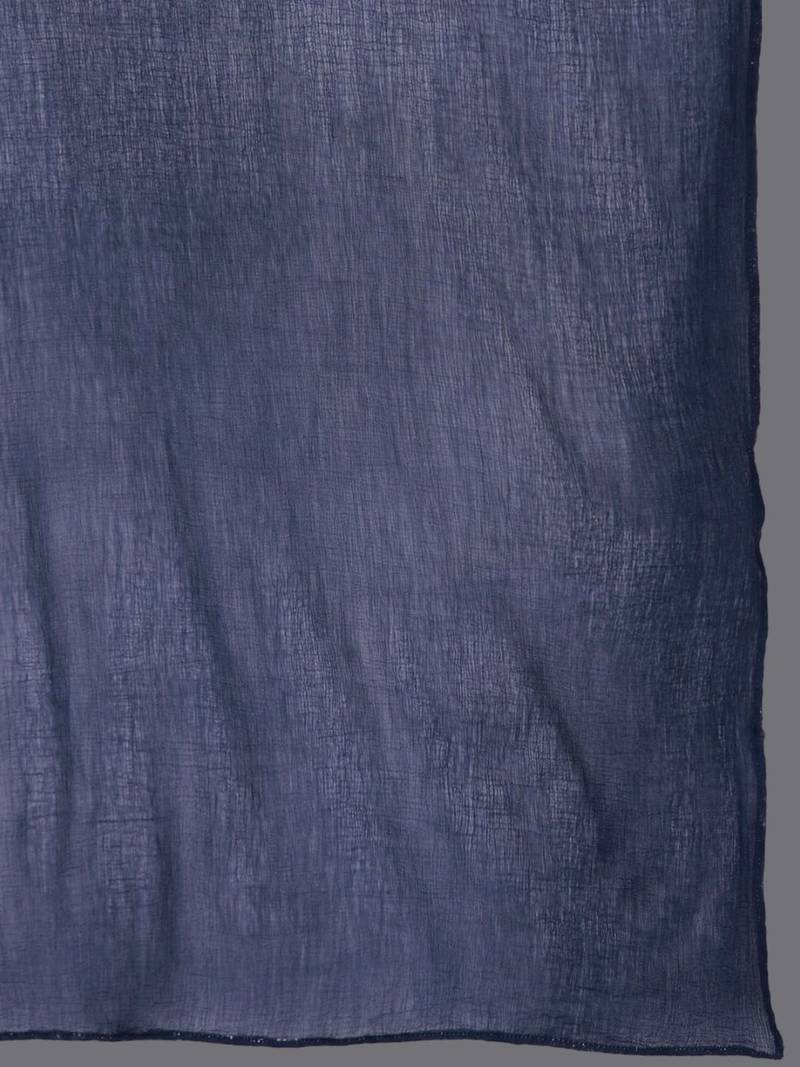 Floral Embroidered V-Neck Straight Kurta with Trousers & Dupatta