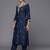 Floral Embroidered V-Neck Straight Kurta with Trousers & Dupatta