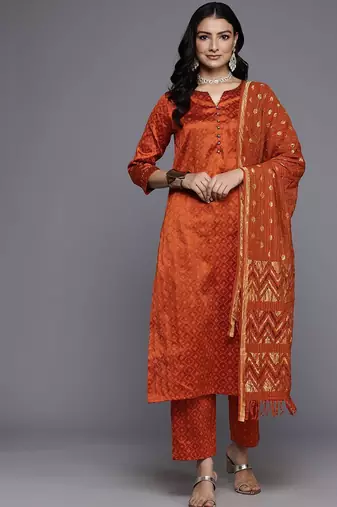 Ethnic Gotta Patti Detailed Kurta With Trouser & Dupatta