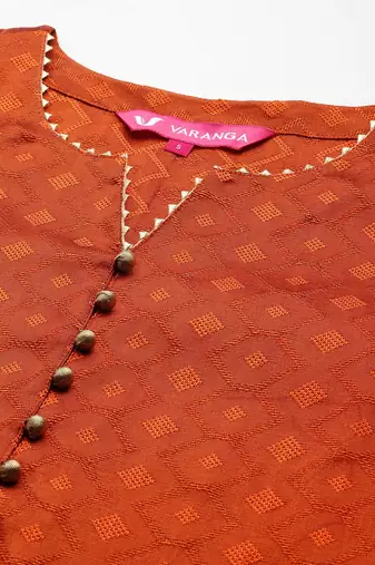 Ethnic Gotta Patti Detailed Kurta With Trouser & Dupatta