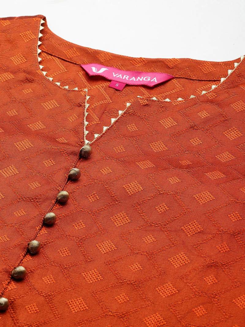 Ethnic Gotta Patti Detailed Kurta With Trouser & Dupatta