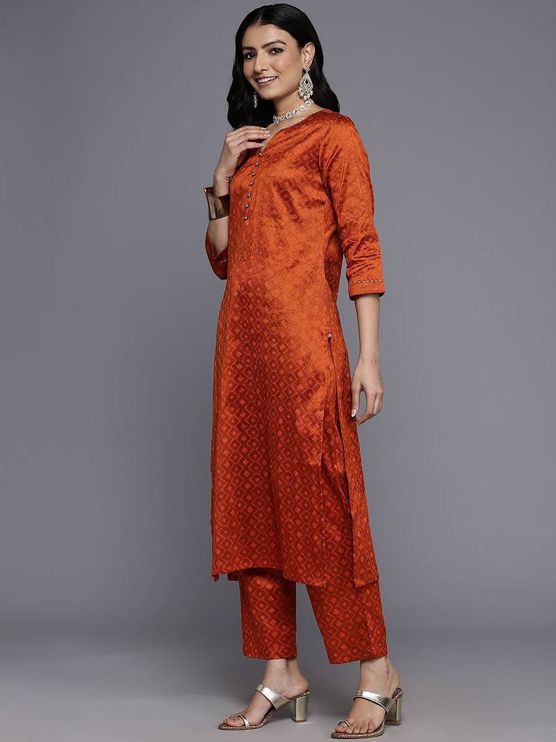 Ethnic Gotta Patti Detailed Kurta With Trouser & Dupatta